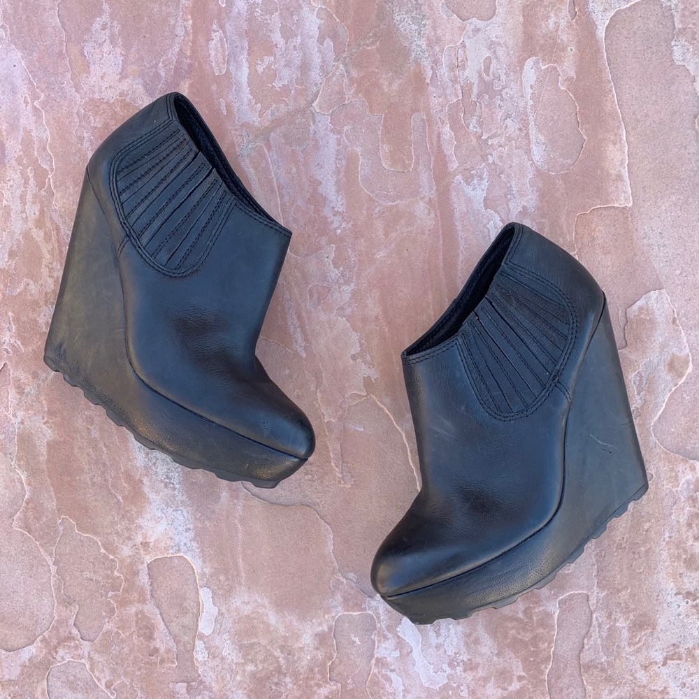 ASH Fuji Leather Wedge Platform Boot